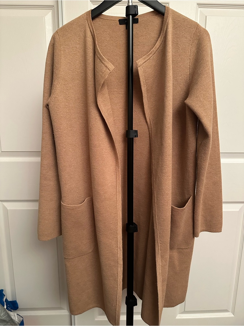 J. Crew Camel Open-Front Long Cardigan